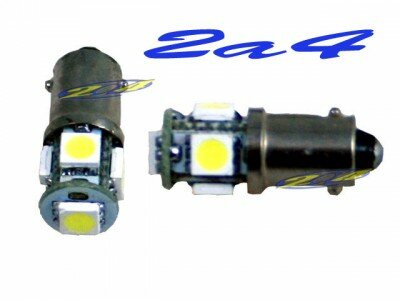 2 Ampoules H6W 5 SMD high power Eclairage Blanc  T10 BA9S 120�