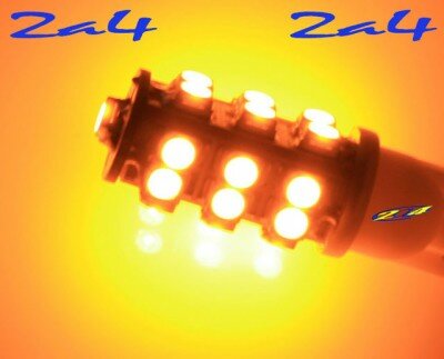 2 Ampoules 28 SMD Eclairage Orange T10W Wedge 