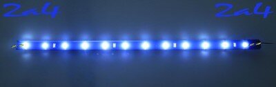 Barrette 24 LED  High Power  Eclairage Bleu base noire ( paire )