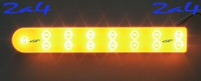 Barrette 30 LED  High Power  Eclairage Orange base blanc ( paire )
