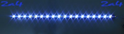 Barrette 36 LED  High Power  Eclairage Bleu base noire ( paire )