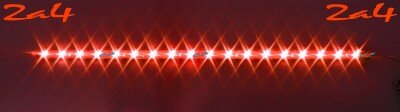 Barrette 36 LED  High Power  Eclairage Rouge base noire ( paire )