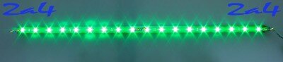 Barrette 36 LED  High Power  Eclairage Vert base noire ( paire )