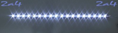 Barrette 36 LED  High Power  Eclairage Blanc base noire ( paire )