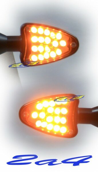 2 Clignotants adaptables � LED E120 Noir - Homologu�