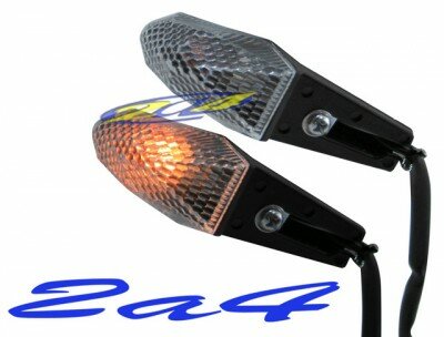 2 Clignotants adaptables � ampoule X016 Noir - Homologu� E 11