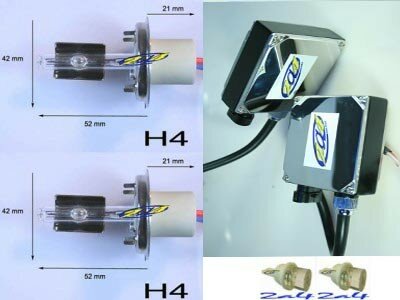 KIT HID XENON 55 W  2 AMPOULES H4